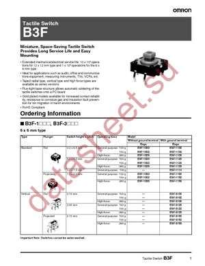 B3F-1000 datasheet  